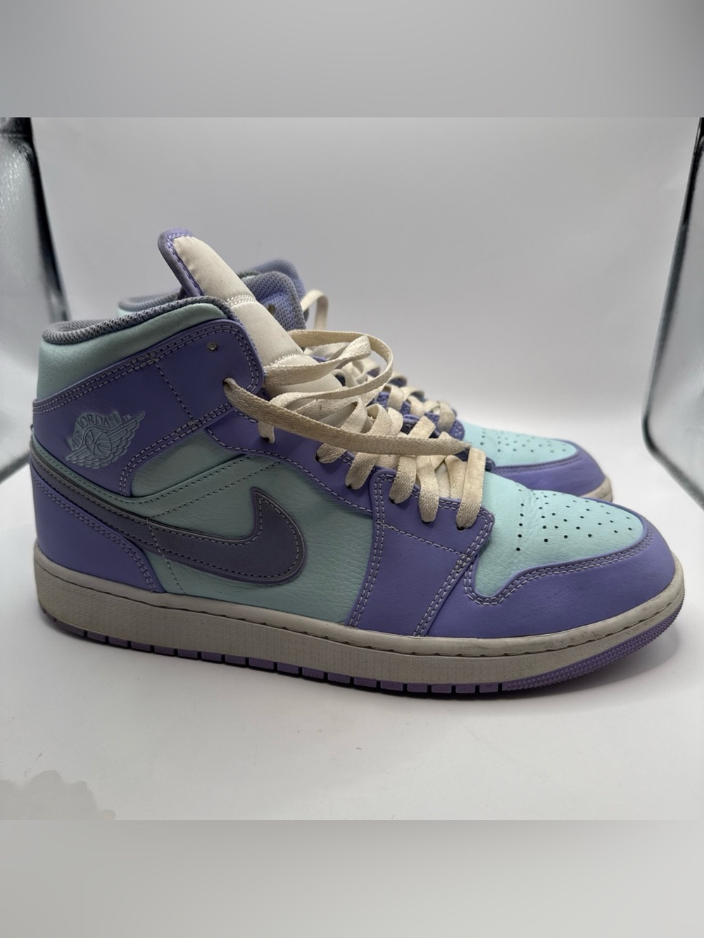 Nike Air Jordan 1 Mid Purple Pulse Aqua Mens 12 554725-500